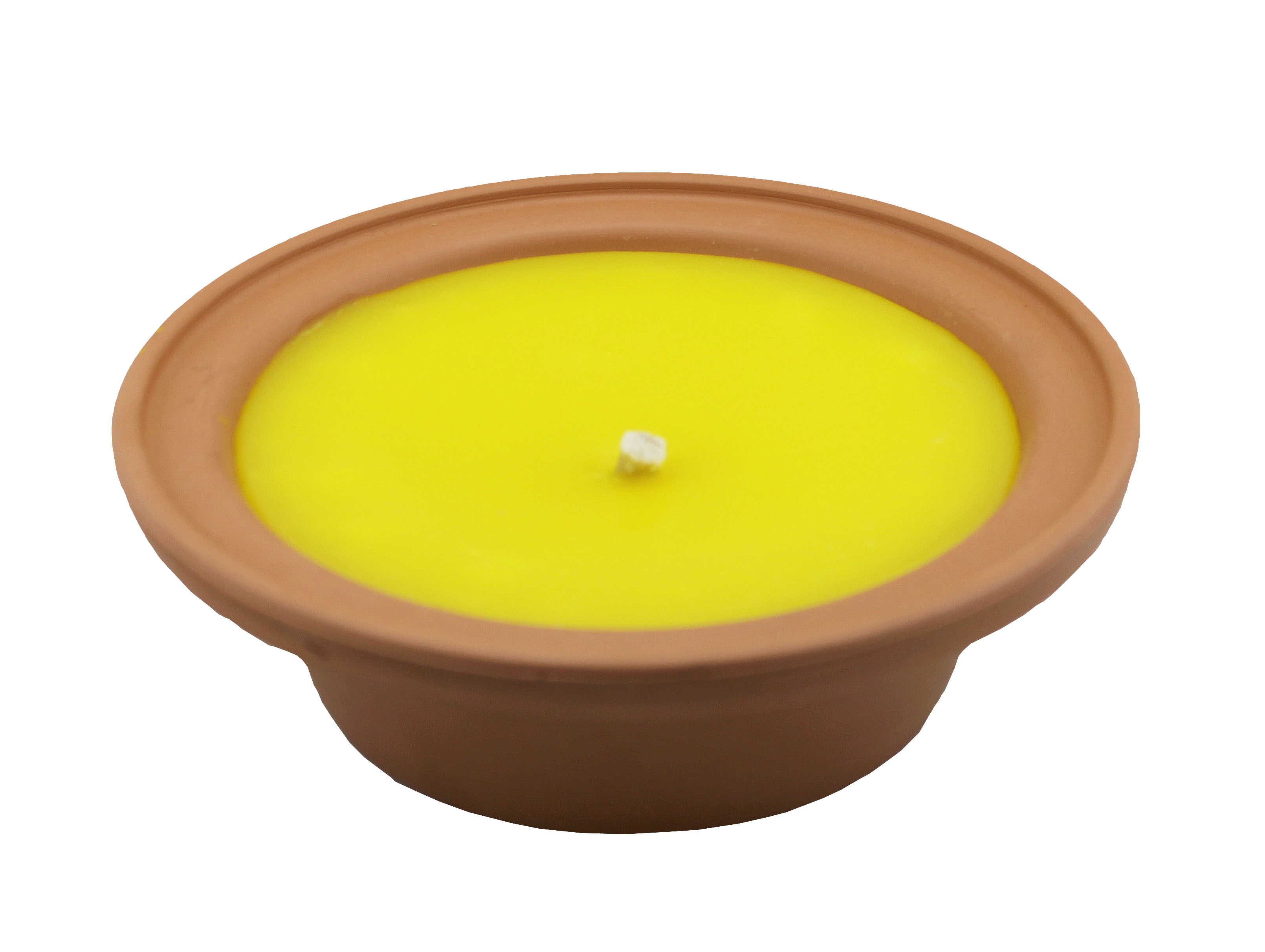 Große Terrakotta-Flammschale mit Citronella – Eleganz & Insektenschutz in einem