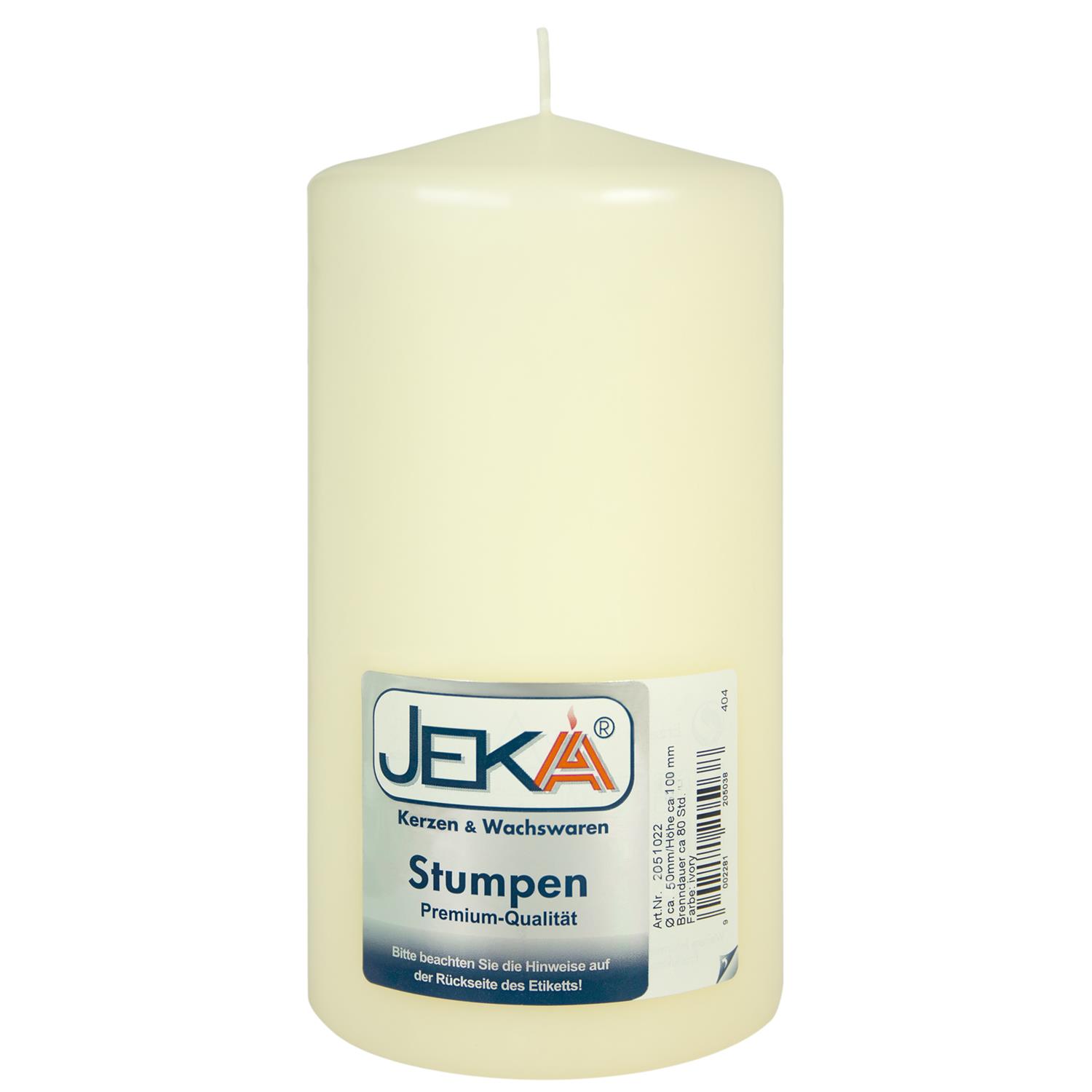 Stumpenkerze 50/80 mm, elfenbein Stumpenkerze 50/80 mm, elfenbein