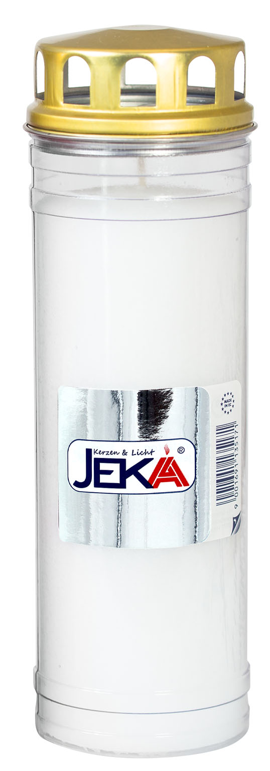 Ewiglicht Thermo Doppeldeckel, weiß, Grabkerze mit Brenndauer bis zu 5 Tagen