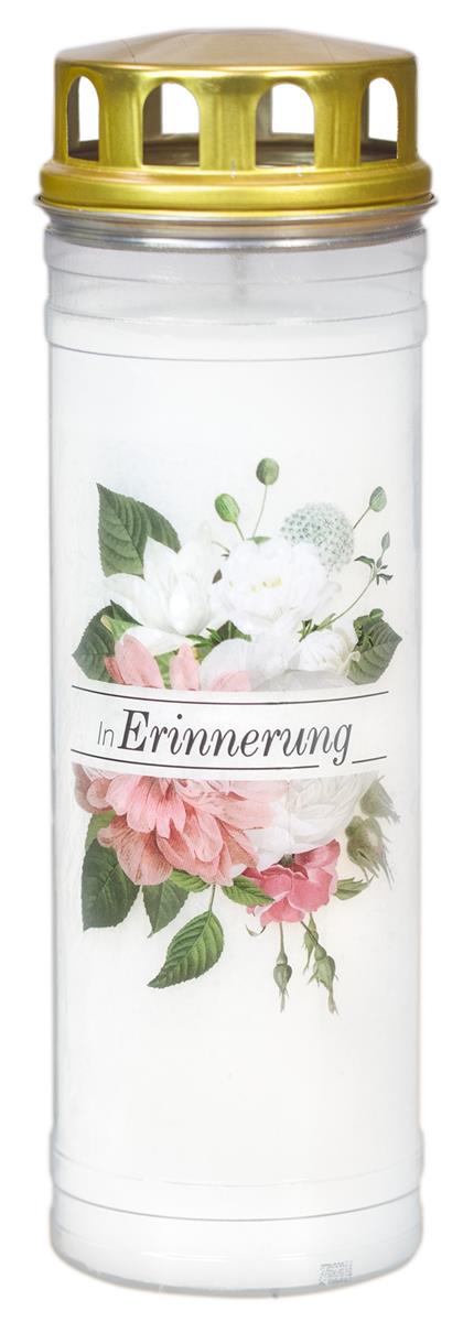 Ewiglicht mit Deckel Rose, Motiv "In Erinnerung" Ewiglicht mit Deckel Rose, Motiv "In Erinnerung"