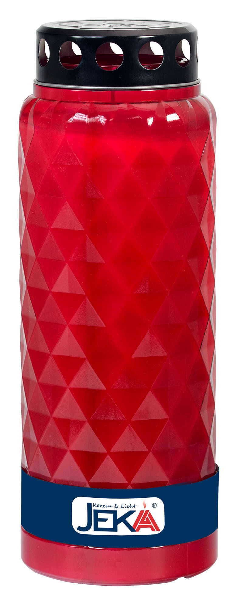 Grabkerze Prisma rot– XL- bis zu 14 Tagen Brenndauer