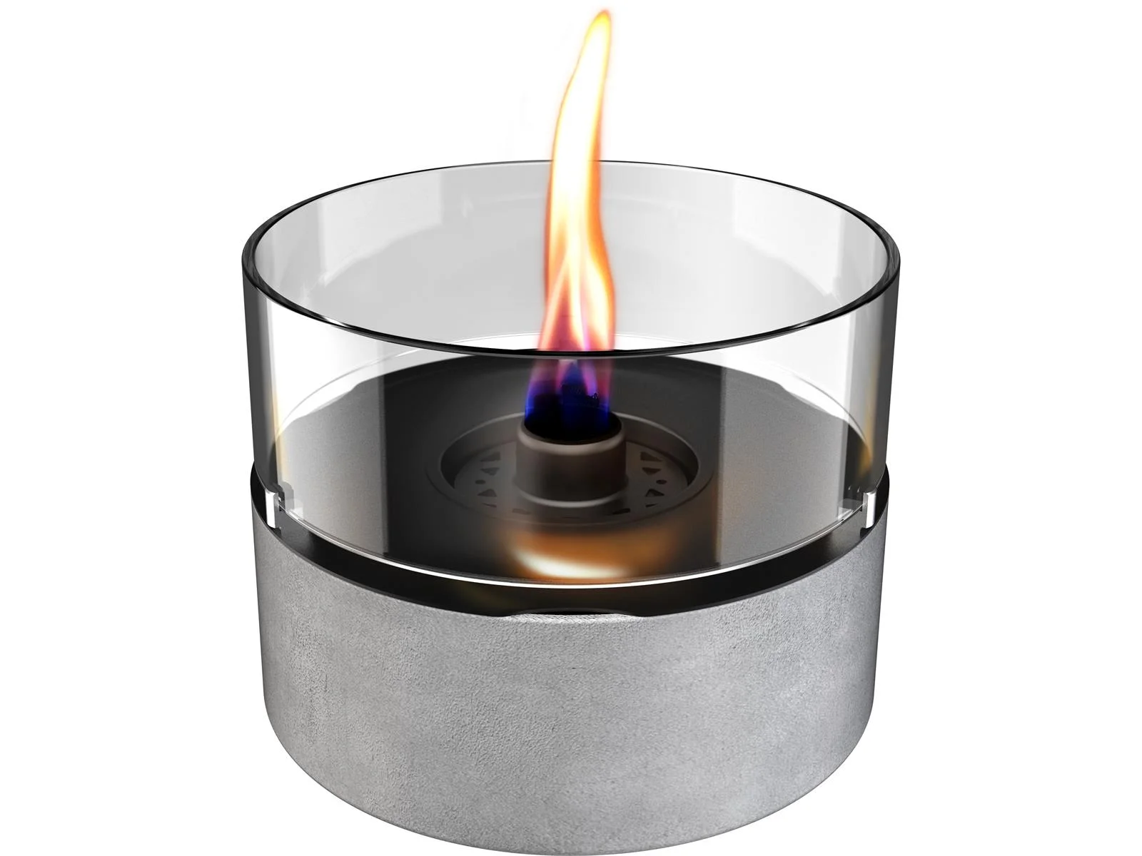 Tenderflame Tischfeuer Café 18 Concrete - Modernes Feuer für gemütliche Abende