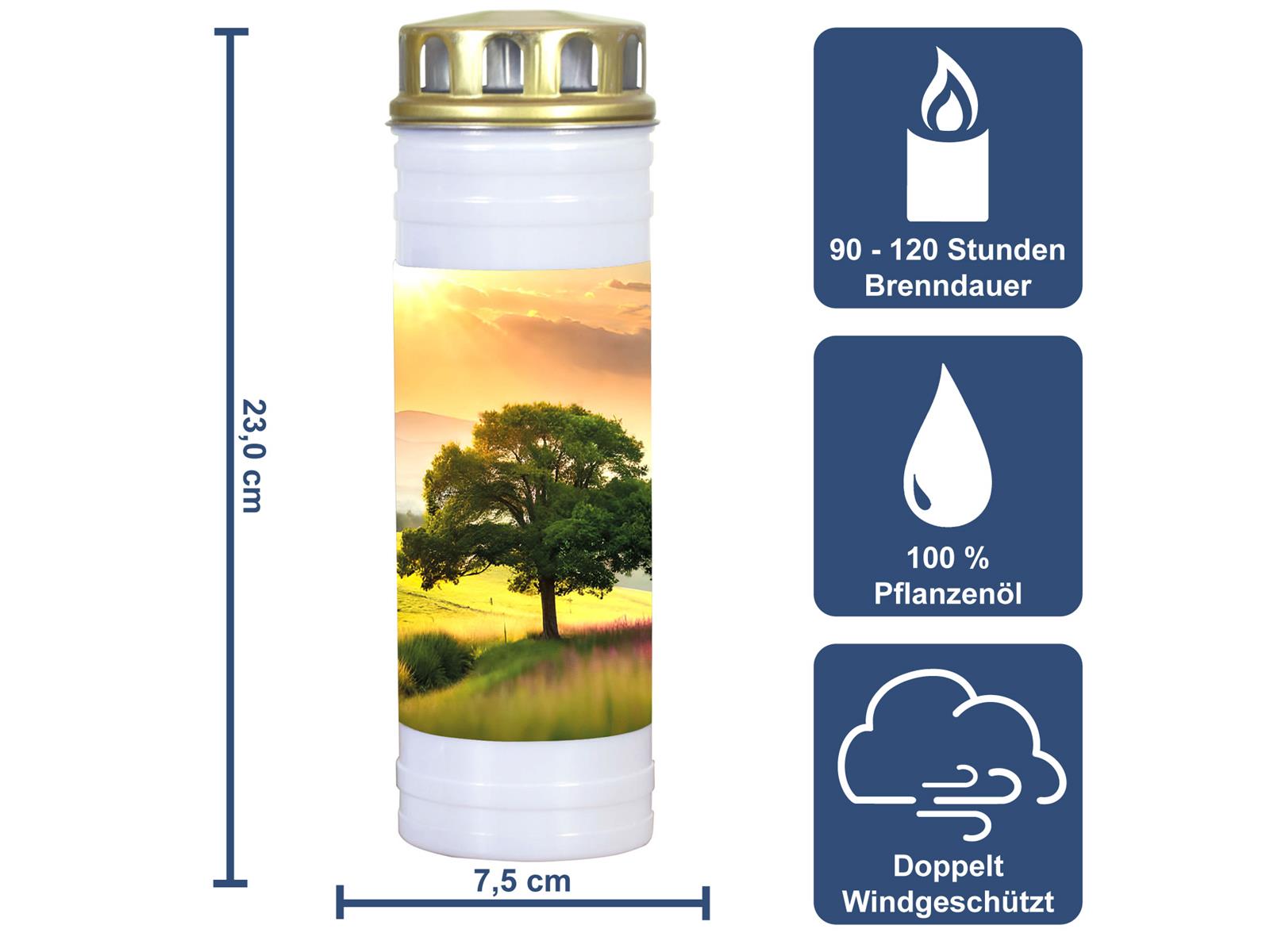 Recycling Ewiglicht Motiv "Baum"