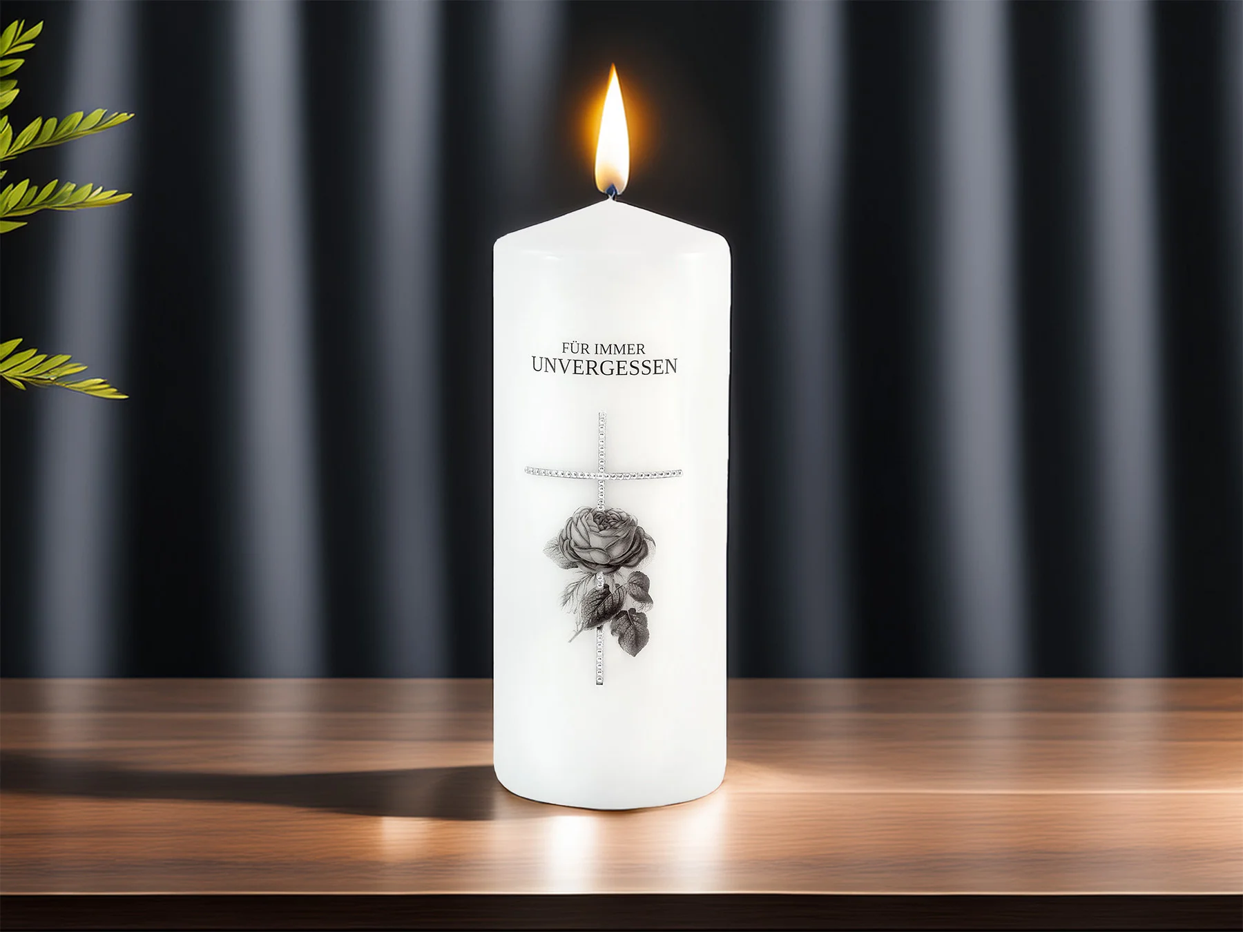 Trauerkerze – „Für immer unvergessen“ – Ein Licht der Liebe und Erinnerung