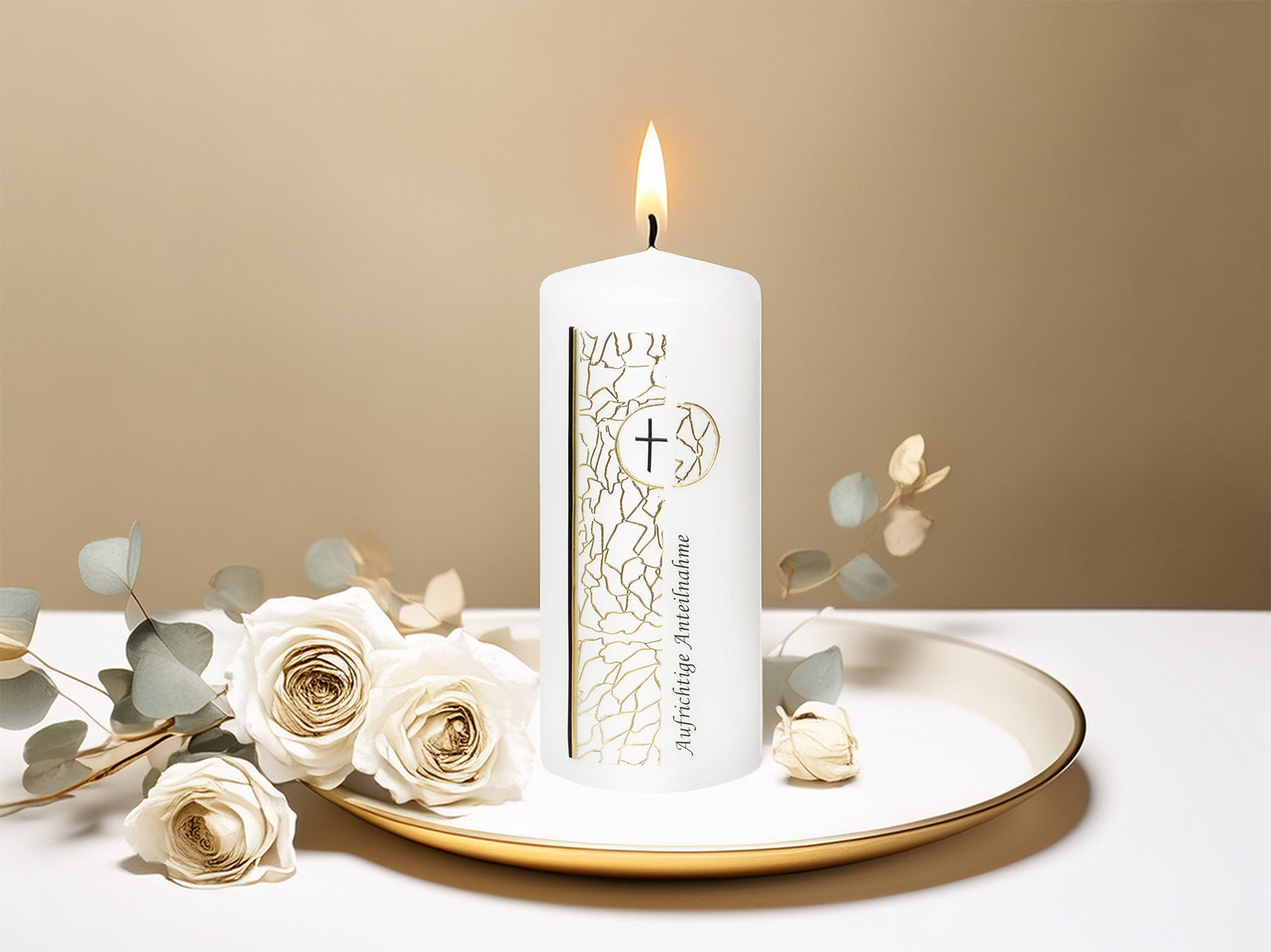 Trauerkerze – „Aufrichtige Anteilnahme“ – Ein Licht des Mitgefühls für stille Momente