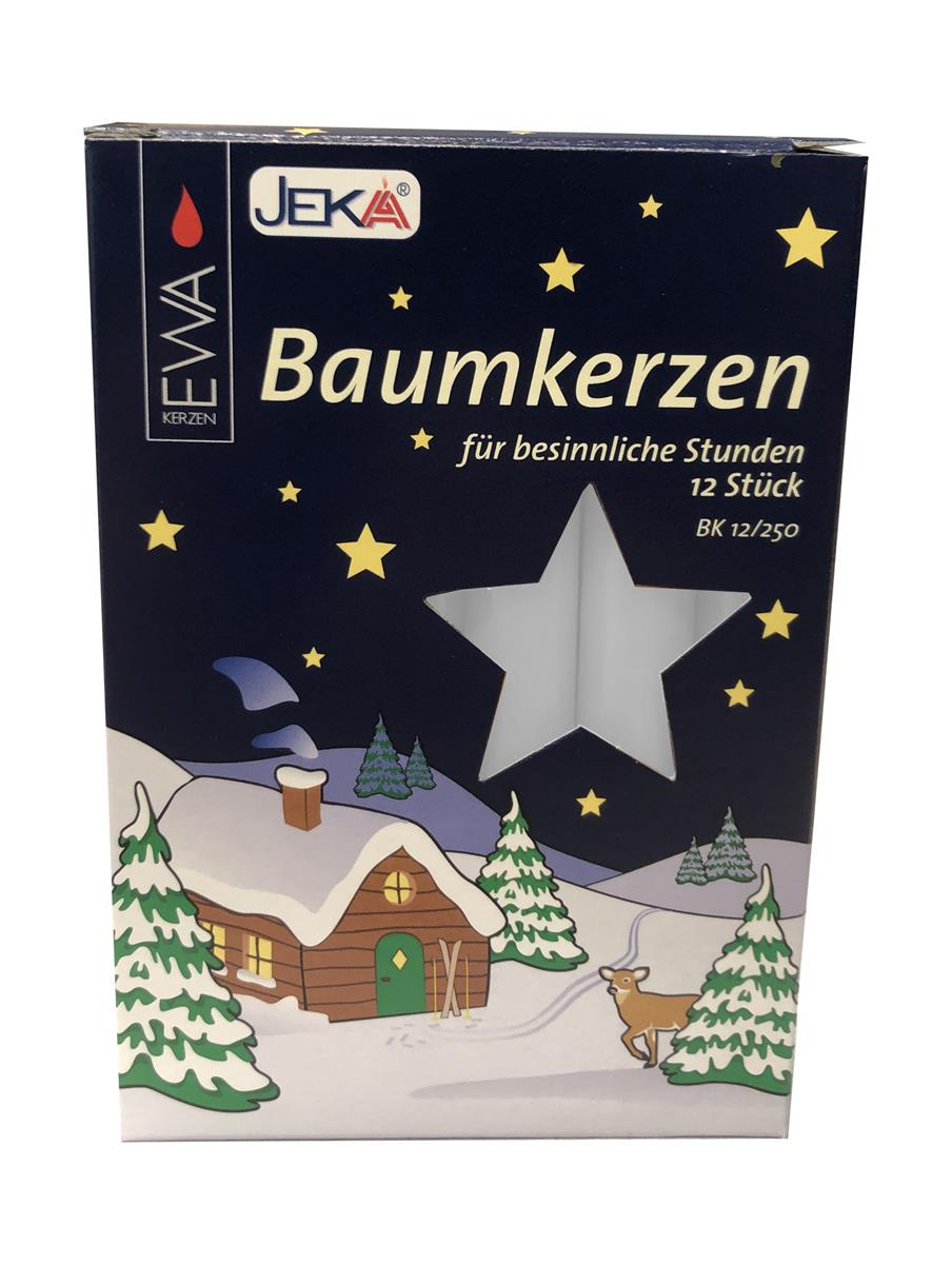 JEKA Baumkerzen 12/250 Weiß Kerzen für den Weihnachtsbaum JEKA Baumkerzen 12/250 Weiß Kerzen für den Weihnachtsbaum