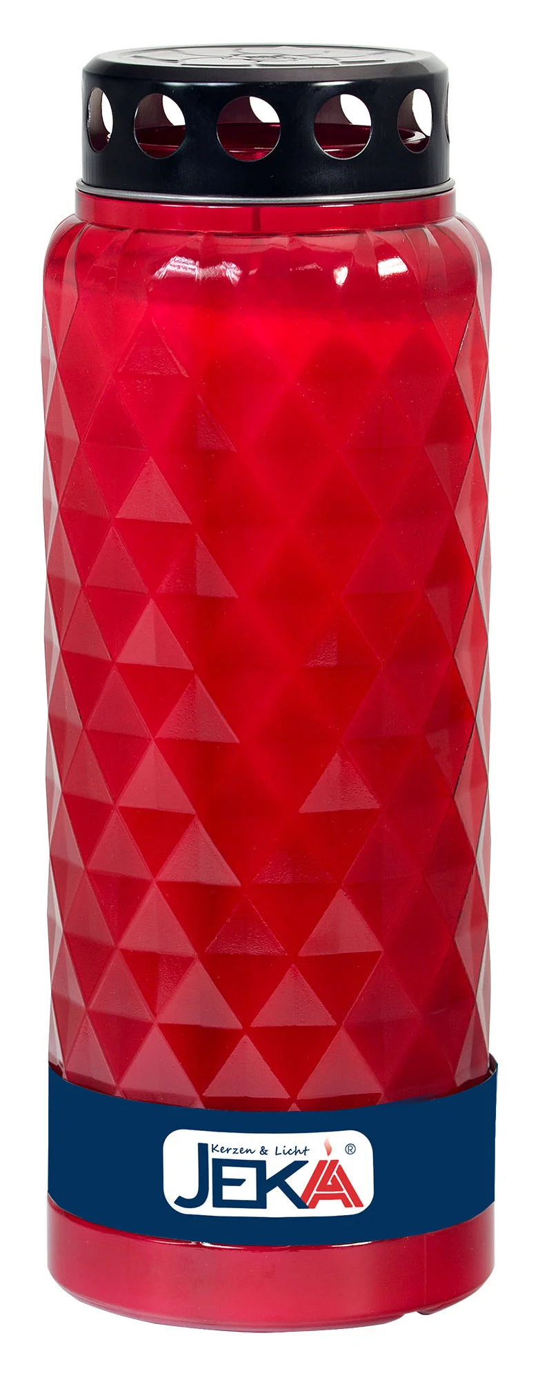 Grabkerze Prisma rot– XL- bis zu 14 Tagen Brenndauer