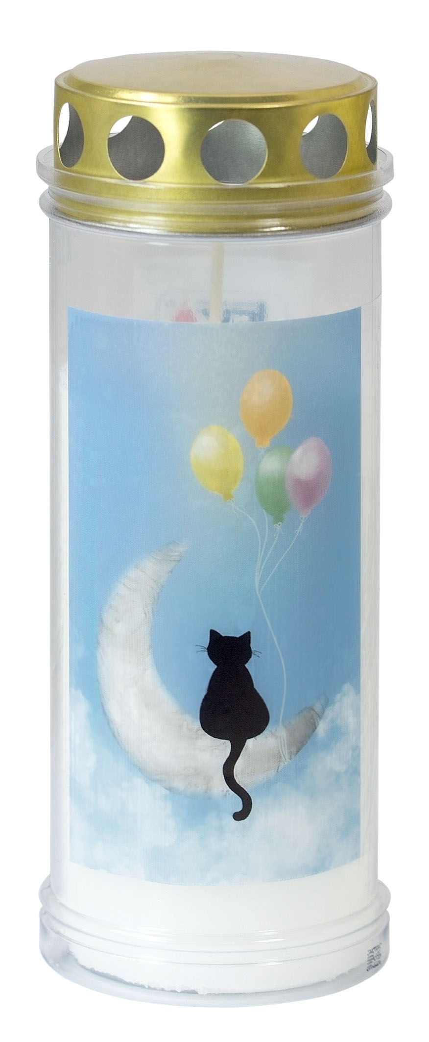 Grablicht mit Motiv "Katze"