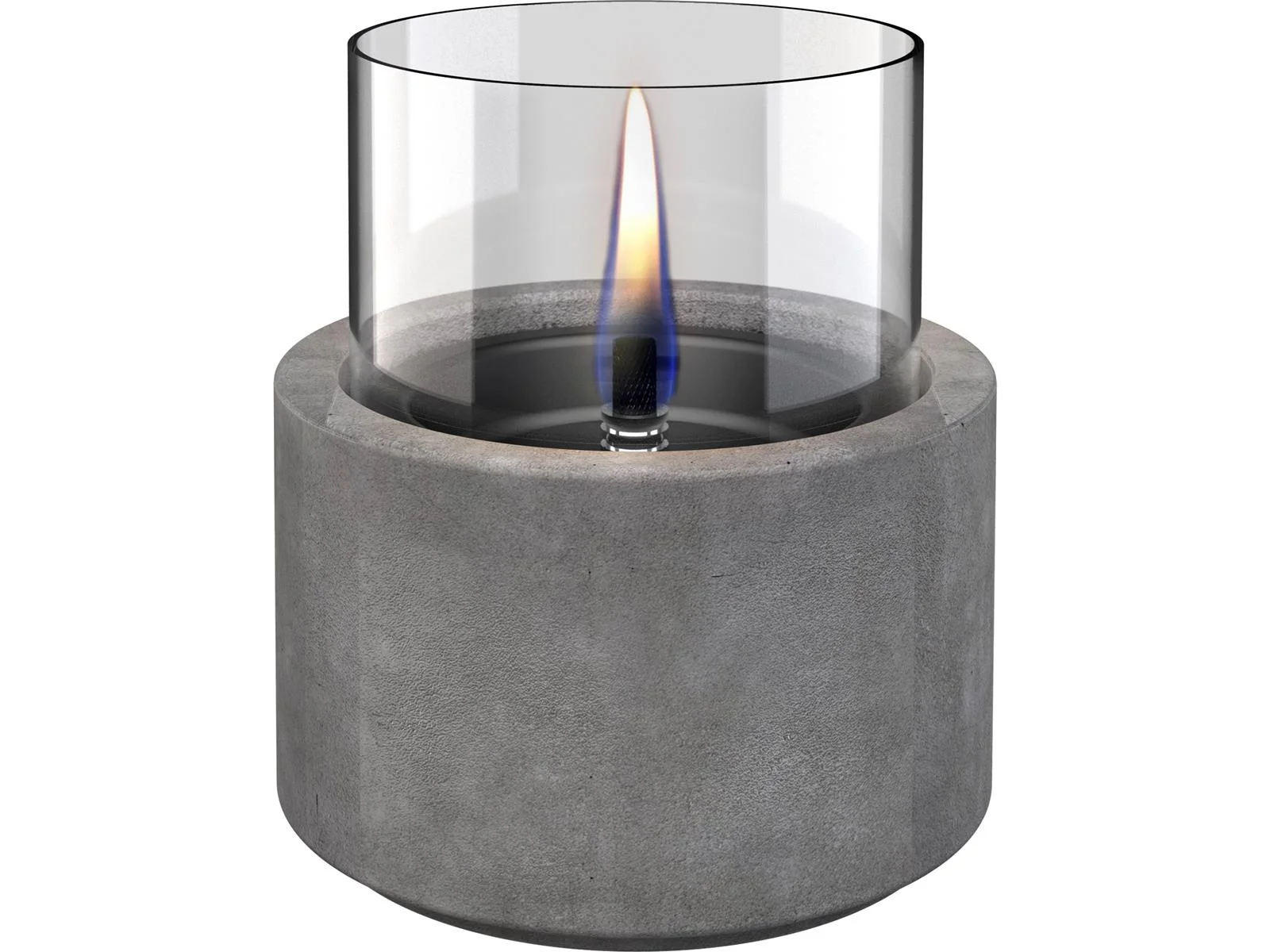 Tenderflame Tischfeuer Lotus 12 Concrete Ceramic – Elegantes Feuer für stilvolle Abende
