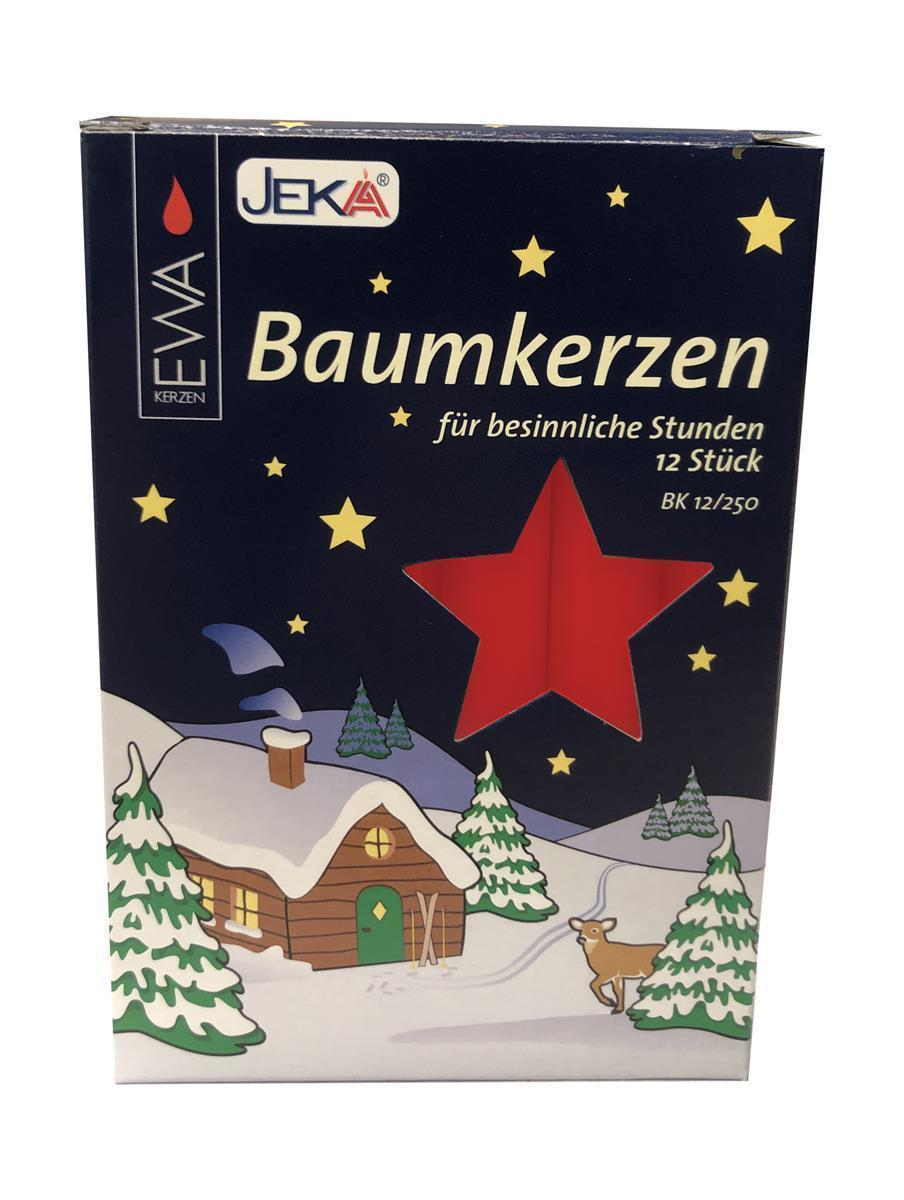 JEKA Baumkerzen 12/250 Rot Kerzen für den Weihnachtsbaum JEKA Baumkerzen 12/250 Rot Kerzen für den Weihnachtsbaum