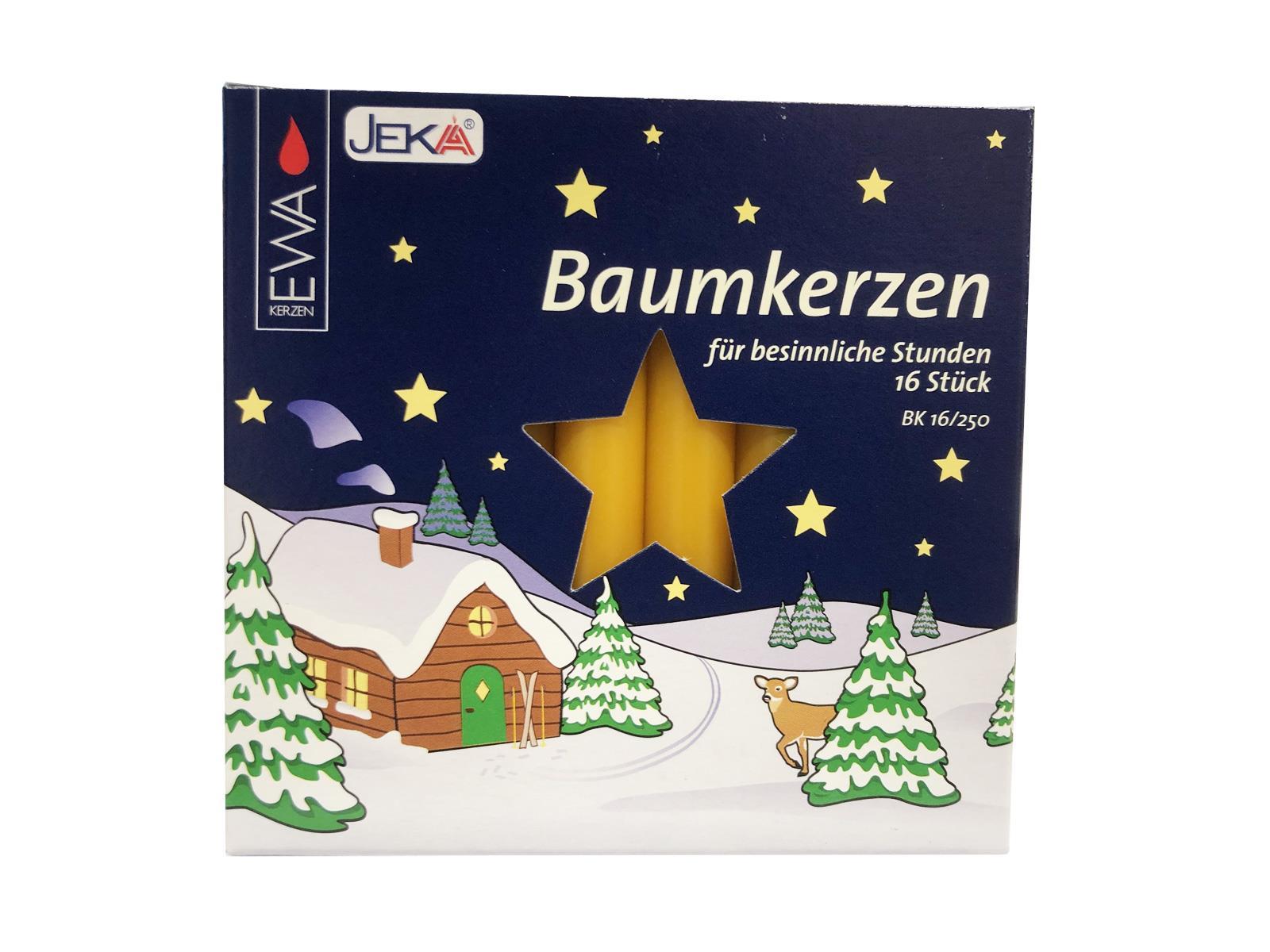 JEKA Baumkerzen 16/250 Natur Kerzen für den Weihnachtsbaum JEKA Baumkerzen 16/250 Natur Kerzen für den Weihnachtsbaum