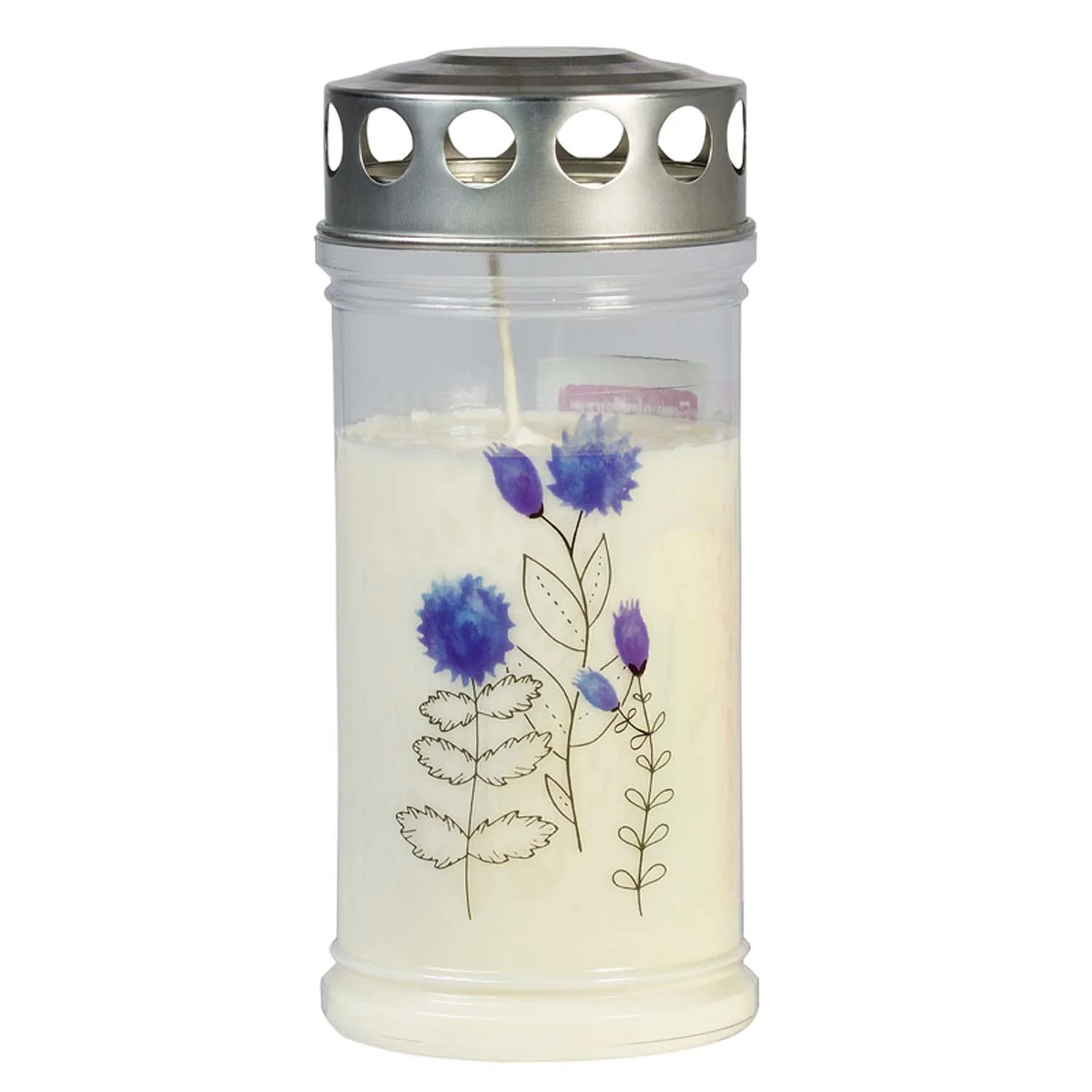 3 Grabkerzen - Set Tulpen - Grablicht - Gedenkkerze - Dauerbrenner 70-90 Std.