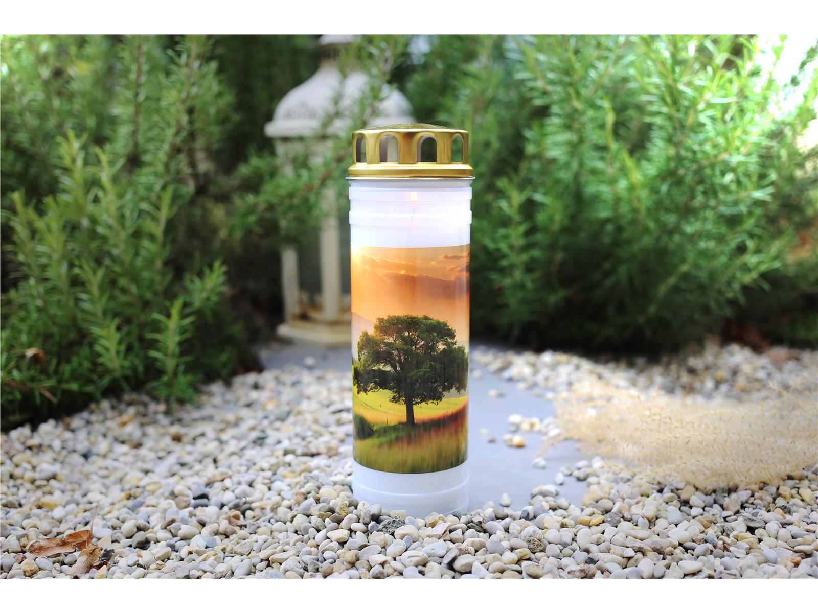 Recycling Ewiglicht Motiv "Baum"