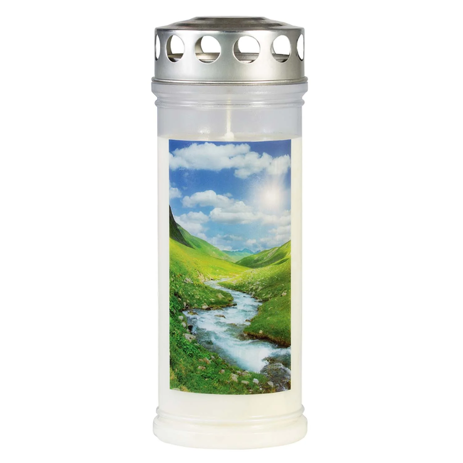 3 Grabkerzen - Set Sommer - Grablicht - Gedenkkerze - Dauerbrenner 7 Tage