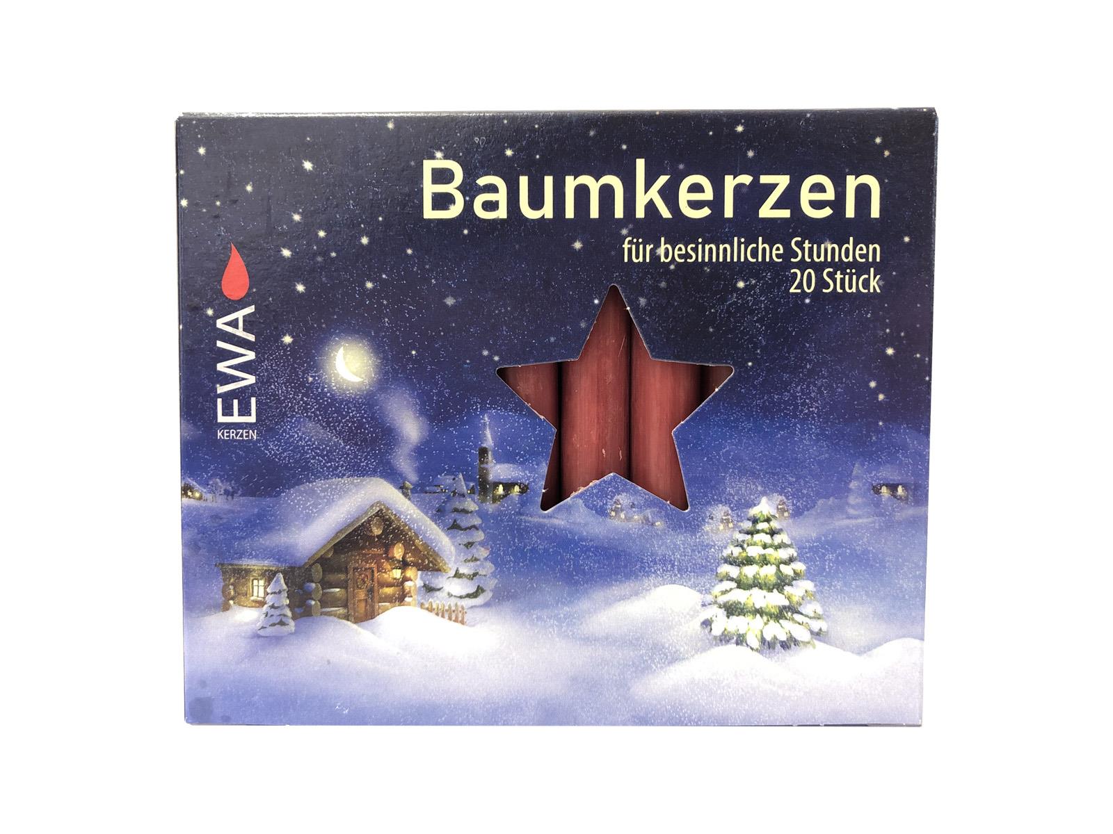 JEKA Baumkerzen 20/250 Antikrot Kerzen für den Weihnachtsbaum JEKA Baumkerzen 20/250 Antikrot Kerzen für den Weihnachtsbaum