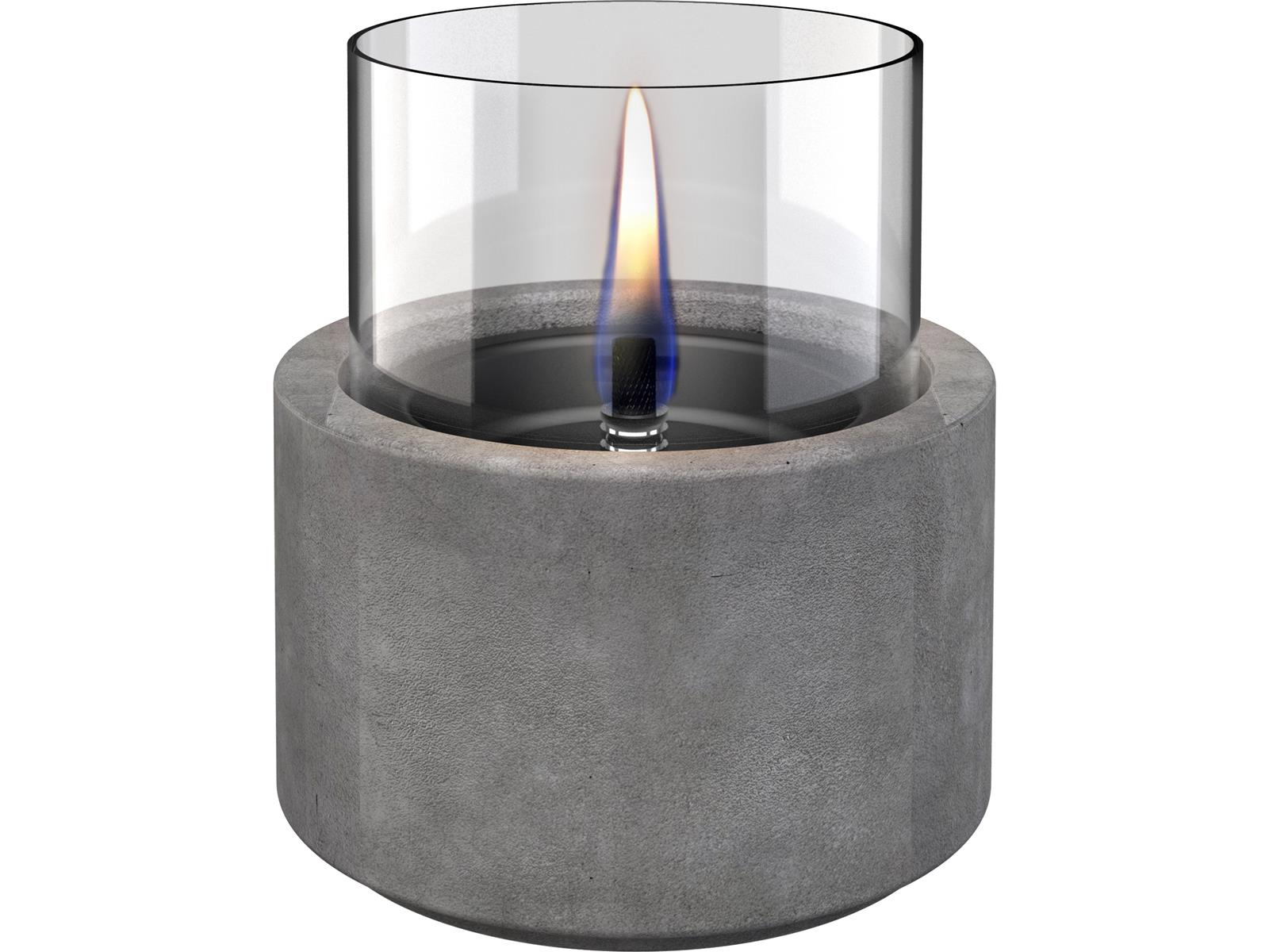 Tenderflame Tischfeuer Lotus 12 Concrete Ceramic – Elegantes Feuer für stilvolle Abende